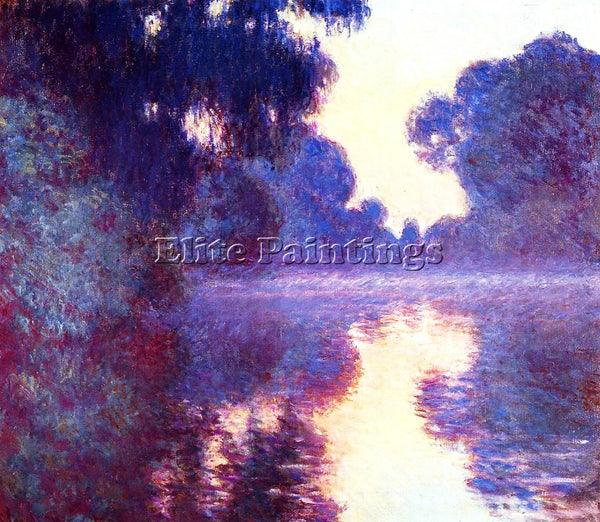 CLAUDE MONET ARM OF THE SEINE NEAR GIVERNY AT SUNRISE ARTIST PAINTING HANDMADE