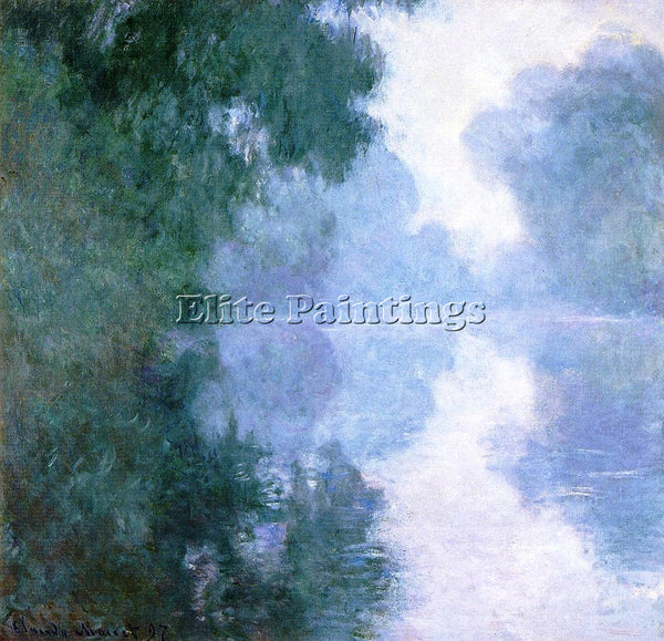 CLAUDE MONET ARM OF THE SEINE NEAR GIVERNY IN THE FOG ARTIST PAINTING HANDMADE