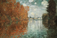 CLAUDE MONET AUTUMN EFFECT AT ARGENTEUIL ARTIST PAINTING REPRODUCTION HANDMADE