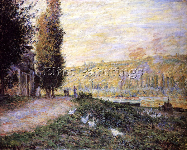 CLAUDE MONET BANKS OF THE SEINE AT LAVACOURT 1879 ARTIST PAINTING REPRODUCTION