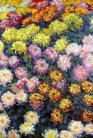 CLAUDE MONET BED OF CHRYSANTHEMUMS ARTIST PAINTING REPRODUCTION HANDMADE OIL ART