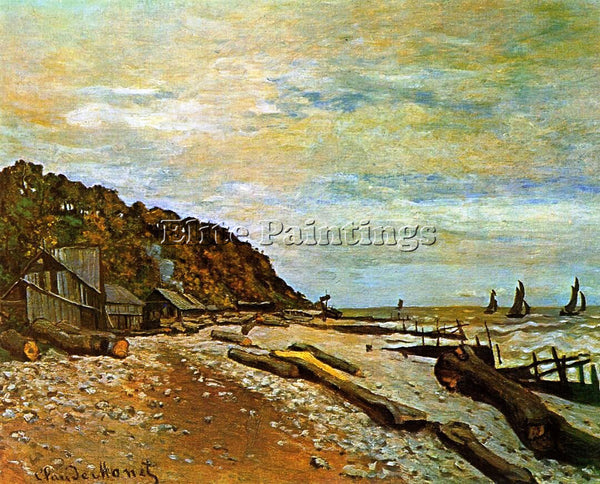 CLAUDE MONET BOATYARD NEAR HONFLEUR ARTIST PAINTING REPRODUCTION HANDMADE OIL