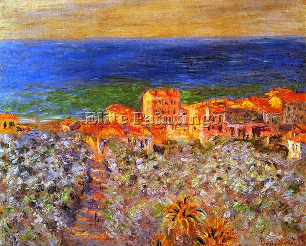 CLAUDE MONET BORGO MARINA AT BORDIGHERA ARTIST PAINTING REPRODUCTION HANDMADE