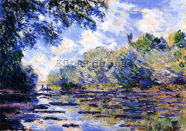 CLAUDE MONET BRAS DE SEINE GIVERNY 1885 ARTIST PAINTING REPRODUCTION HANDMADE