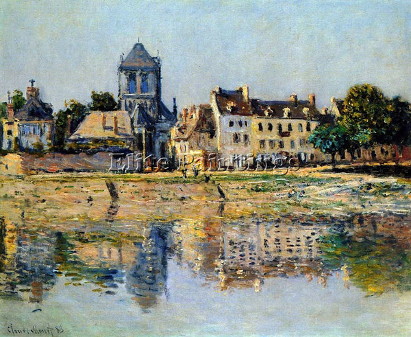 CLAUDE MONET BY THE RIVER AT VERNON ARTIST PAINTING REPRODUCTION HANDMADE OIL