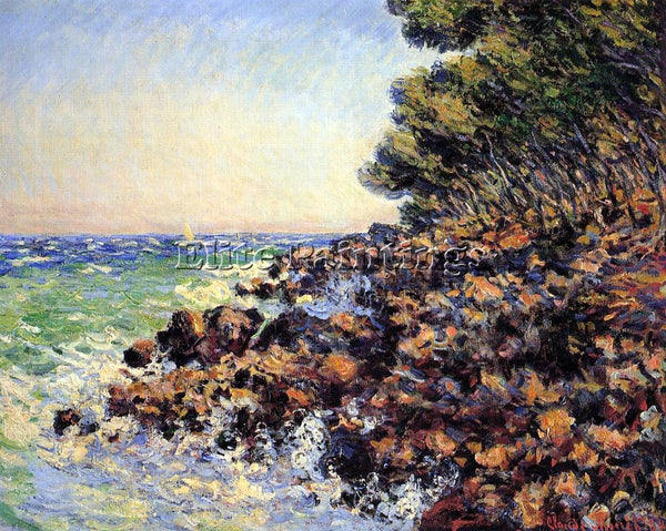 CLAUDE MONET CAP MARTIN 1 ARTIST PAINTING REPRODUCTION HANDMADE OIL CANVAS REPRO