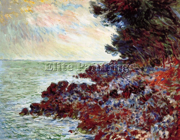 CLAUDE MONET CAP MARTIN 2 ARTIST PAINTING REPRODUCTION HANDMADE OIL CANVAS REPRO