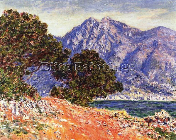 CLAUDE MONET CAP MARTIN 3 ARTIST PAINTING REPRODUCTION HANDMADE OIL CANVAS REPRO