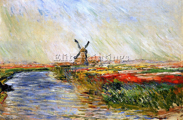 CLAUDE MONET CHAMP DE TULIPES EN HOLLANDE 1886 ARTIST PAINTING REPRODUCTION OIL