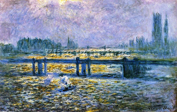 CLAUDE MONET CHARING CROSS BRIDGE REFLECTIONS ON THE THAMES ARTIST PAINTING OIL