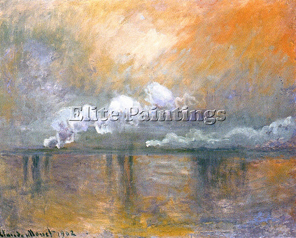 CLAUDE MONET CHARING CROSS BRIDGE FUM DANS LE BROUILLARD IMPRESSION PAINTING OIL