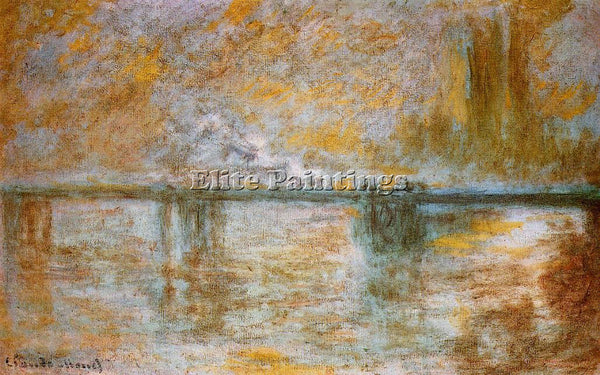 CLAUDE MONET CHARING CROSS BRIDGE 4 ARTIST PAINTING REPRODUCTION HANDMADE OIL