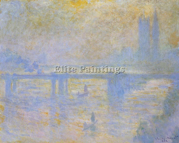 CLAUDE MONET CHARING CROSS BRIDGE 5 ARTIST PAINTING REPRODUCTION HANDMADE OIL
