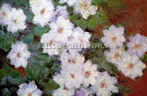 CLAUDE MONET CLAMATIS ARTIST PAINTING REPRODUCTION HANDMADE OIL CANVAS REPRO ART