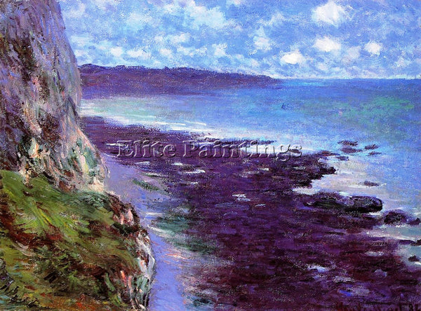 CLAUDE MONET CLIFF NEAR DIEPPE ARTIST PAINTING REPRODUCTION HANDMADE OIL CANVAS