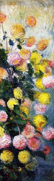 CLAUDE MONET DAHLIAS 2 ARTIST PAINTING REPRODUCTION HANDMADE CANVAS REPRO WALL