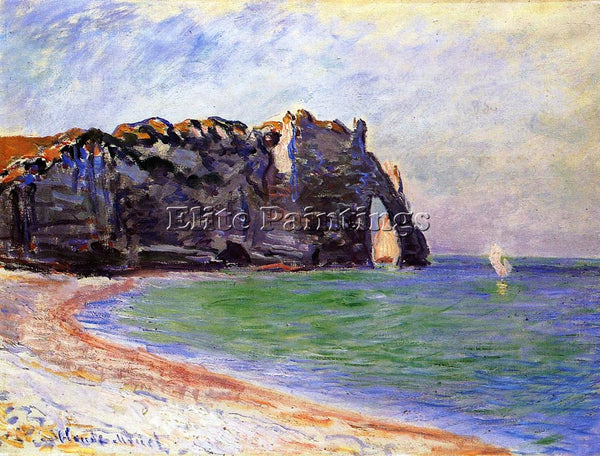 CLAUDE MONET ETRETAT THE PORTE D AVAL ARTIST PAINTING REPRODUCTION HANDMADE OIL