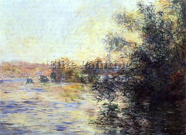 CLAUDE MONET EVENING EFFECT OF THE SEINE ARTIST PAINTING REPRODUCTION HANDMADE