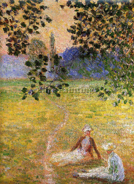 CLAUDE MONET EVENING IN THE MEADOW AT GIVERNY ARTIST PAINTING REPRODUCTION OIL