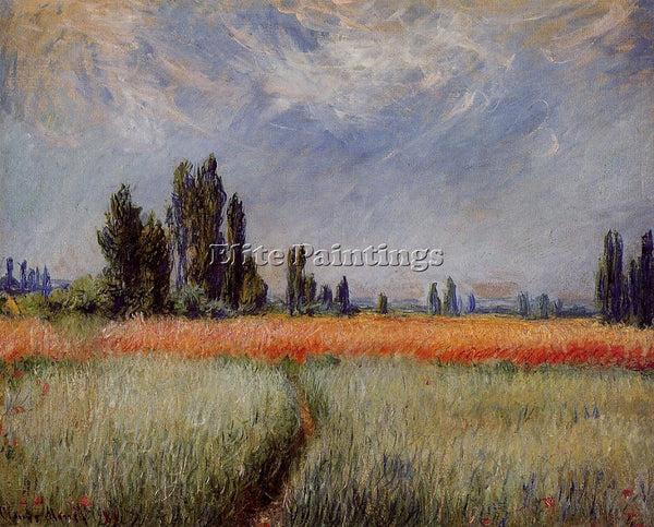 CLAUDE MONET FIELD OF CORN ARTIST PAINTING REPRODUCTION HANDMADE OIL CANVAS DECO