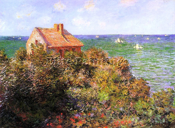 CLAUDE MONET FISHERMAN S COTTAGE AT VARENGEVILLE ARTIST PAINTING HANDMADE CANVAS