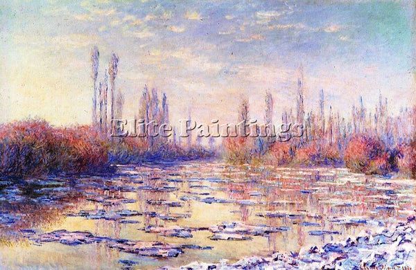 CLAUDE MONET FLOATING ICE 1 ARTIST PAINTING REPRODUCTION HANDMADE OIL CANVAS ART