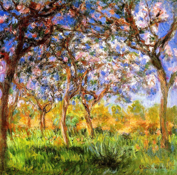 CLAUDE MONET GIVERNY IN SPRINGTIME ARTIST PAINTING REPRODUCTION HANDMADE OIL ART
