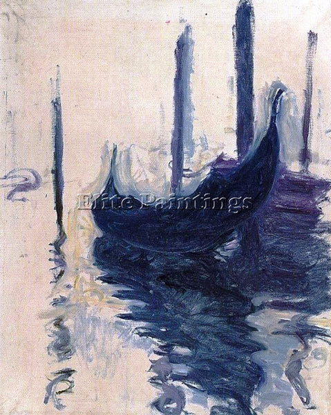 CLAUDE MONET GONDOLA IN VENICE ARTIST PAINTING REPRODUCTION HANDMADE OIL CANVAS