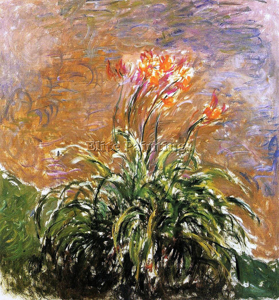 CLAUDE MONET HAMEROCALLIS ARTIST PAINTING REPRODUCTION HANDMADE OIL CANVAS REPRO