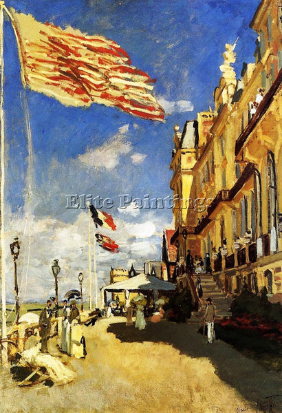 CLAUDE MONET HOTEL DES ROCHES NOIRES TROUVILLE ARTIST PAINTING REPRODUCTION OIL