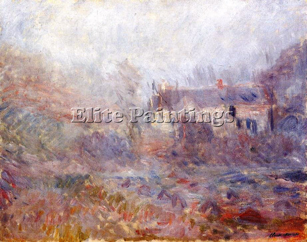 CLAUDE MONET HOUSES AT FALAISE IN THE FOG ARTIST PAINTING REPRODUCTION HANDMADE