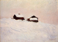 CLAUDE MONET HOUSES IN THE SNOW ARTIST PAINTING REPRODUCTION HANDMADE OIL CANVAS