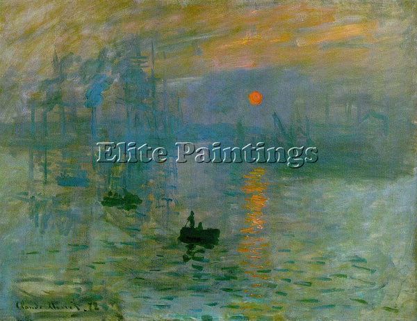 CLAUDE MONET IMPRESSION SOLEIL LEVANT IMPRESSION SUNRISE 1873 PAINTING HANDMADE