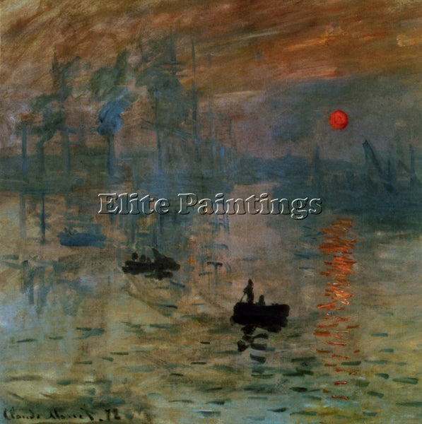 CLAUDE MONET IMPRESSION SOLEIL LEVANT 1 ARTIST PAINTING REPRODUCTION HANDMADE