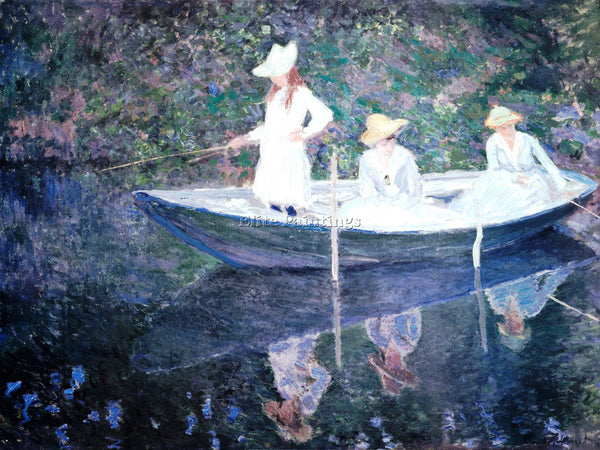 CLAUDE MONET IN THE NORVEGIENNE BOAT AT GIVERNY 1887 2527X1896 PAINTING HANDMADE