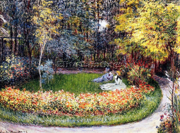 CLAUDE MONET IN THE GARDEN ARTIST PAINTING REPRODUCTION HANDMADE OIL CANVAS DECO