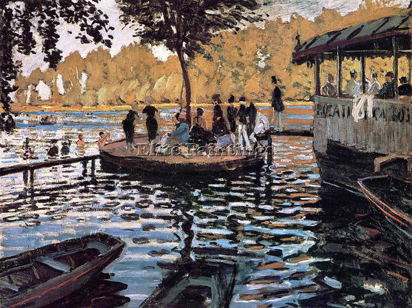 CLAUDE MONET LA GRENOUILLERE ARTIST PAINTING REPRODUCTION HANDMADE CANVAS REPRO