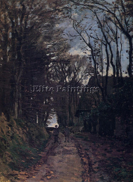 CLAUDE MONET LANE IN NORMANDY ARTIST PAINTING REPRODUCTION HANDMADE CANVAS REPRO