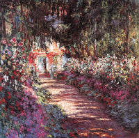CLAUDE MONET LE JARDIN EN FLOWER 1900 ARTIST PAINTING REPRODUCTION HANDMADE OIL