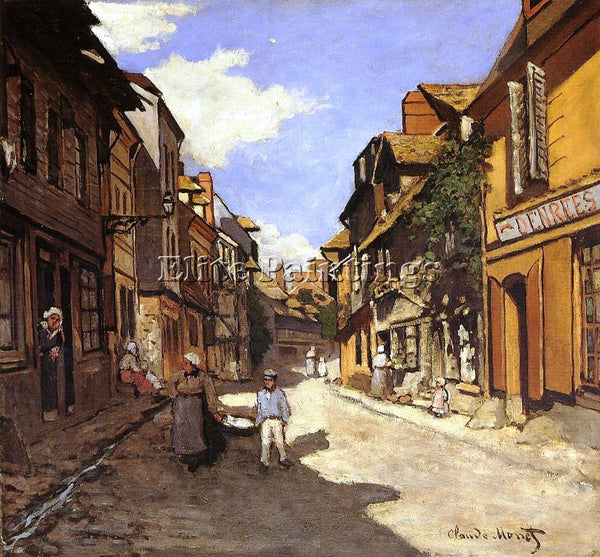 CLAUDE MONET LE RUE DE LA BAVOLLE AT HONFLEUR 2 ARTIST PAINTING REPRODUCTION OIL