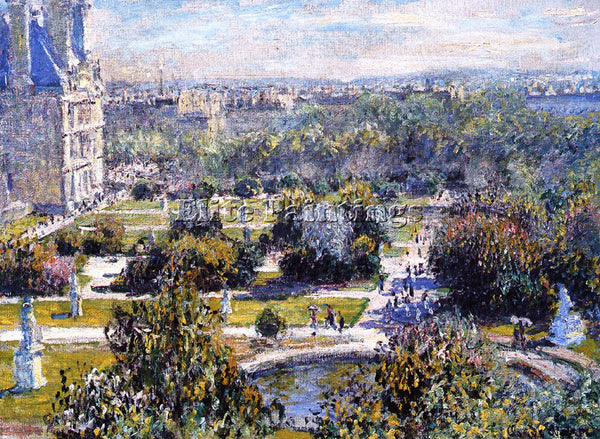 CLAUDE MONET LES TUILERIES 1876 ARTIST PAINTING REPRODUCTION HANDMADE OIL CANVAS