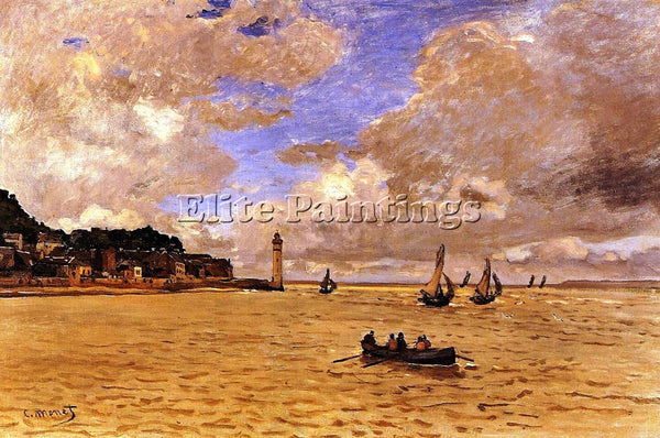 CLAUDE MONET LIGHTHOUSE AT THE HOSPICE ARTIST PAINTING REPRODUCTION HANDMADE OIL