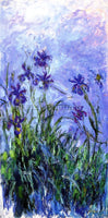 CLAUDE MONET LILAC IRISES ARTIST PAINTING REPRODUCTION HANDMADE OIL CANVAS REPRO
