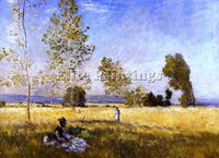 CLAUDE MONET MEADOW AT BEZONS ARTIST PAINTING REPRODUCTION HANDMADE CANVAS REPRO