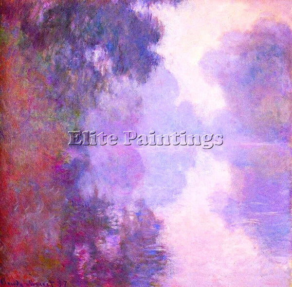 CLAUDE MONET MISTY MORNING ON THE SEINE ARTIST PAINTING REPRODUCTION HANDMADE