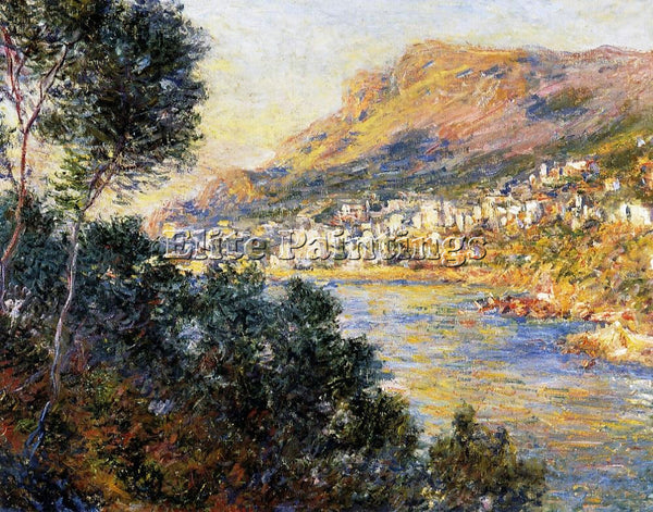 CLAUDE MONET MONTE CARLO SEEN FROM ROQUEBRUNE ARTIST PAINTING REPRODUCTION OIL
