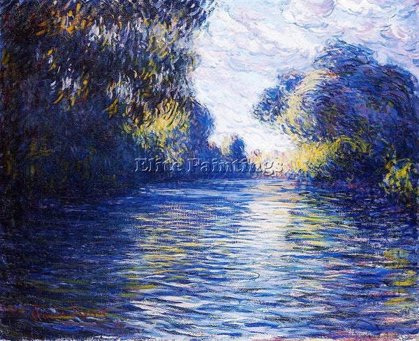 CLAUDE MONET MORNING ON THE SEINE 2 ARTIST PAINTING REPRODUCTION HANDMADE OIL