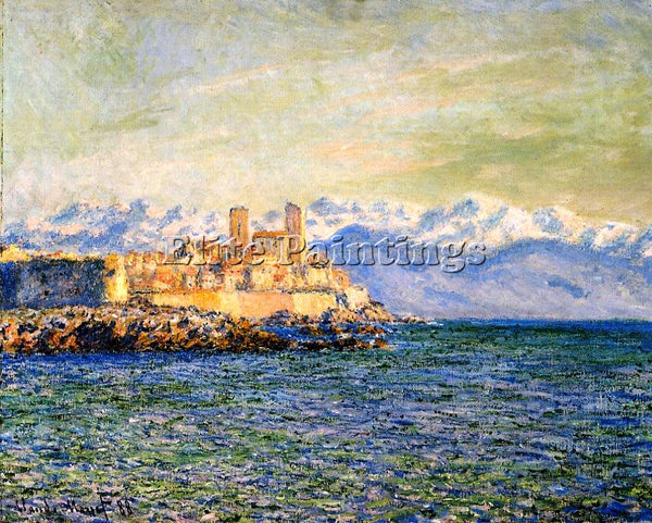 CLAUDE MONET OLD FORT AT ANTIBES ARTIST PAINTING REPRODUCTION HANDMADE OIL REPRO