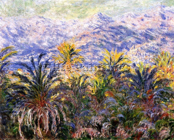 CLAUDE MONET PALM TREES AT BORDIGHERA ARTIST PAINTING REPRODUCTION HANDMADE OIL