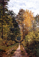 CLAUDE MONET PATH IN THE FOREST ARTIST PAINTING REPRODUCTION HANDMADE OIL CANVAS